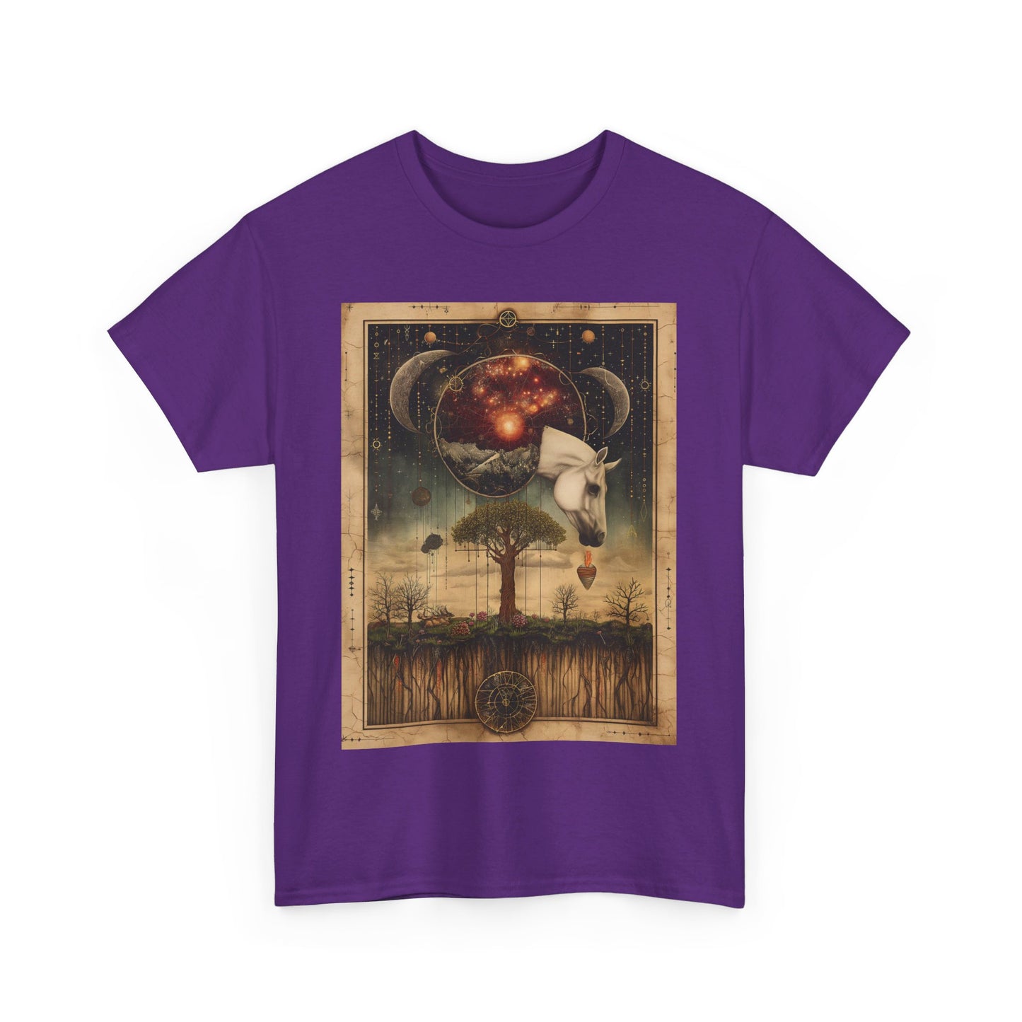 Fitzboyzprintz "Unicorn Tarot" Unisex Heavy Cotton Graphic Tee