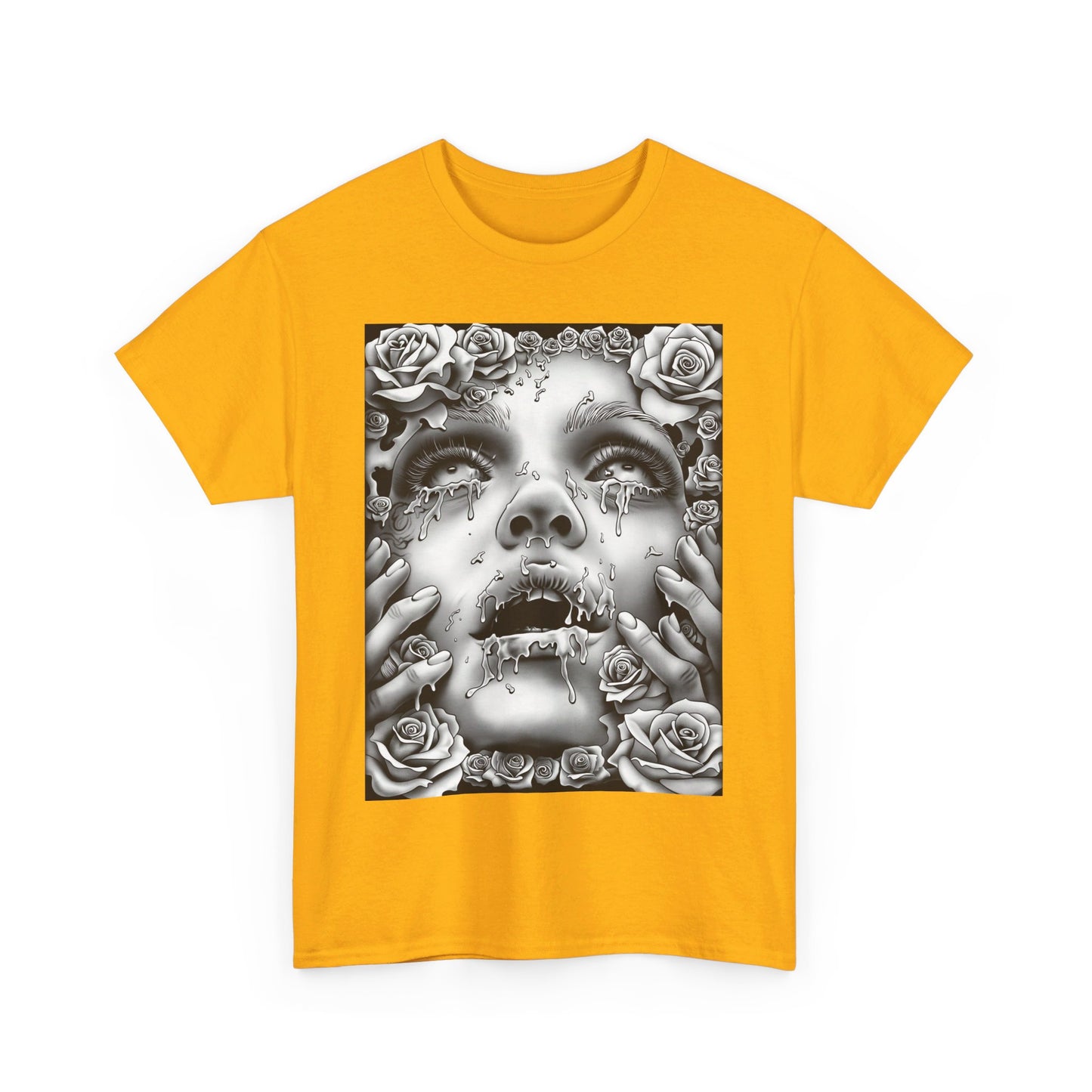 Melancholic Roses Graphic Unisex Heavy Cotton Graphic Tee