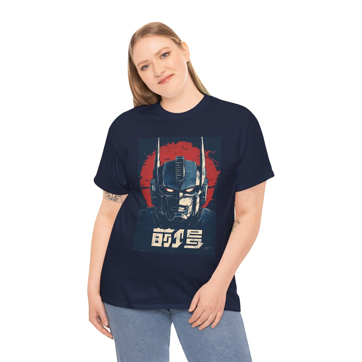 Vintage Style Robot Helmet Unisex Heavy Cotton Tee