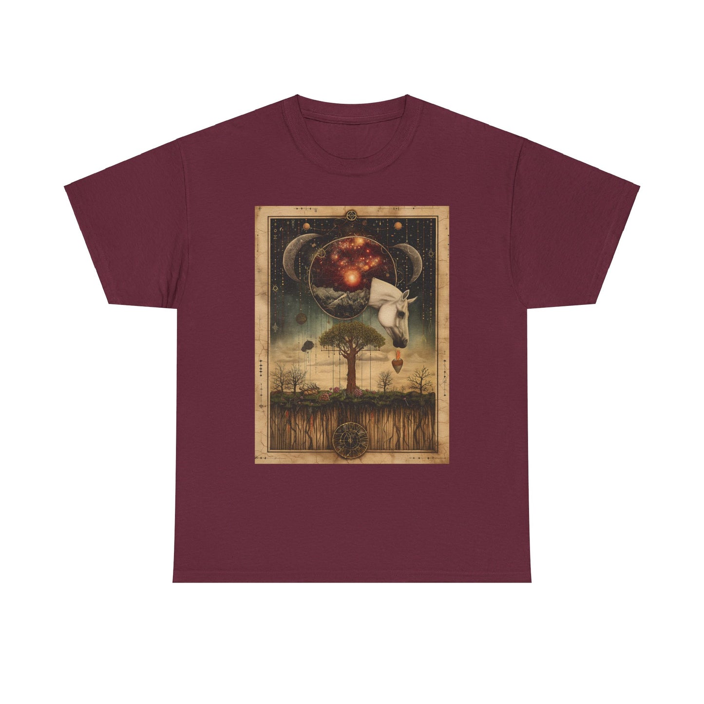 Fitzboyzprintz "Unicorn Tarot" Unisex Heavy Cotton Graphic Tee