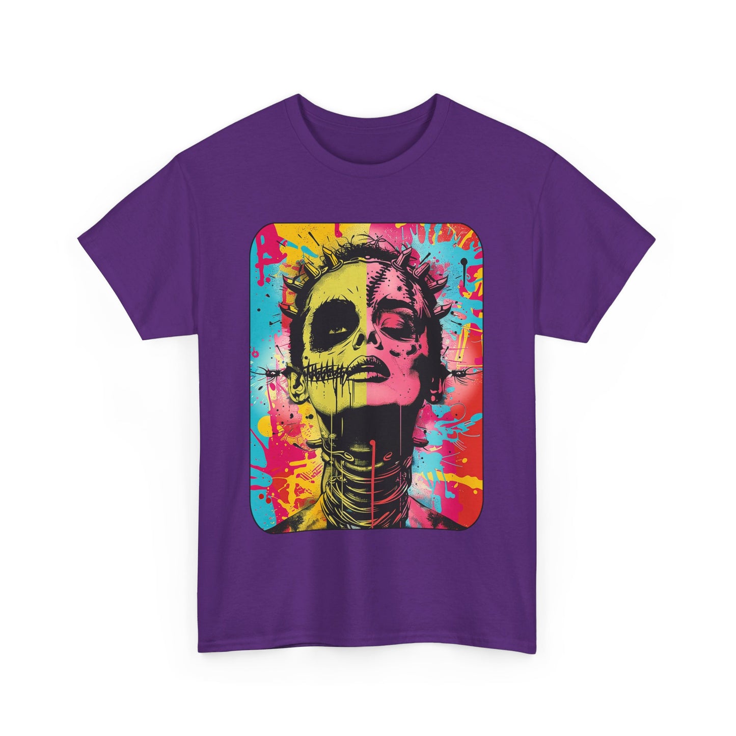 Fitzboyzprintz Bride of Frankenstein Pop Art Unisex Heavy Cotton Tee