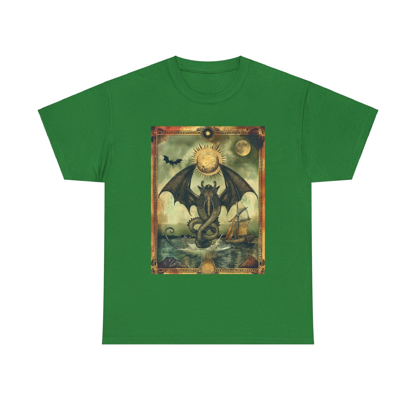Fitzboyzprintz - Cthulu Tarot Card Unisex Heavy Cotton Graphic Tee