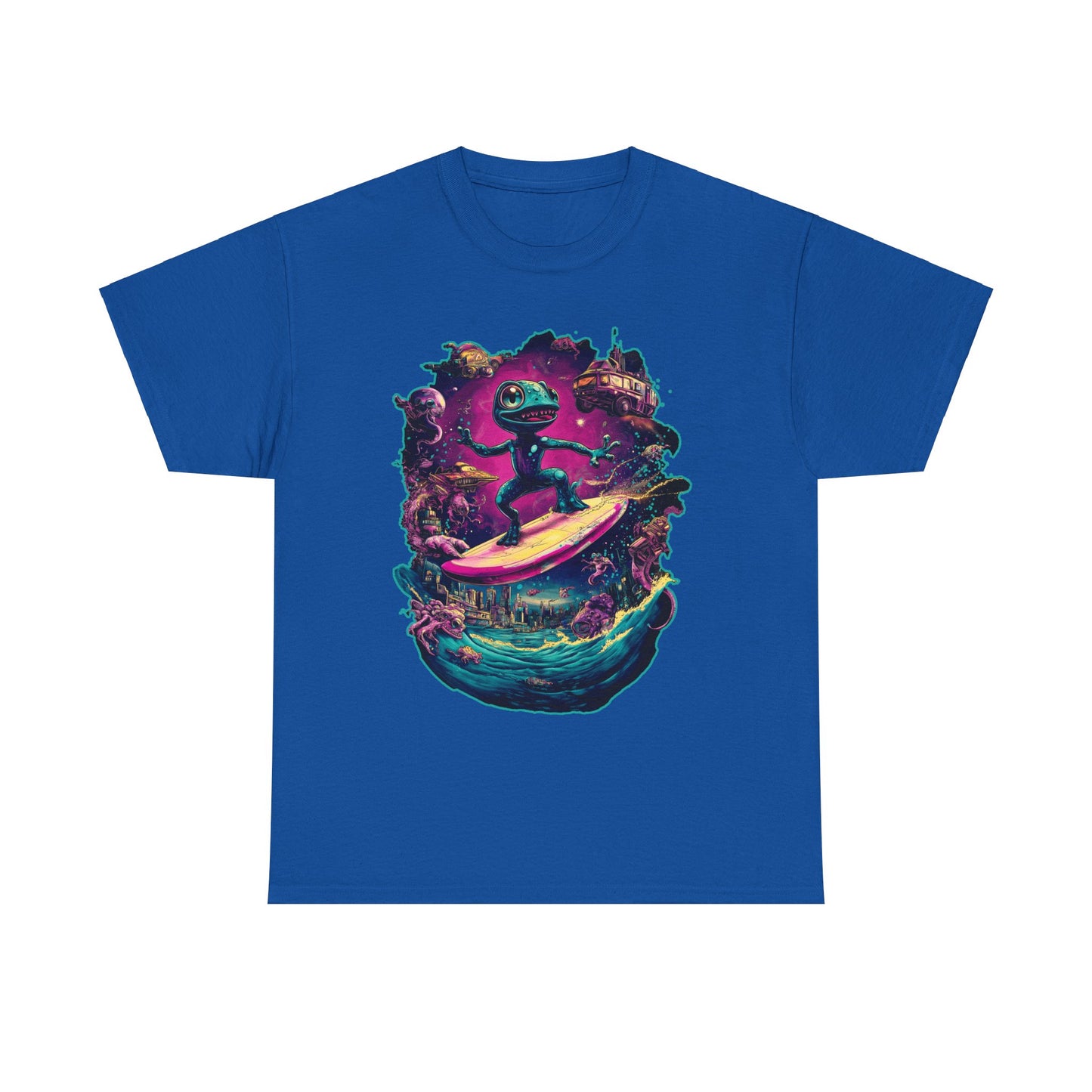 Gecko Surfer Unisex Heavy Cotton Tee
