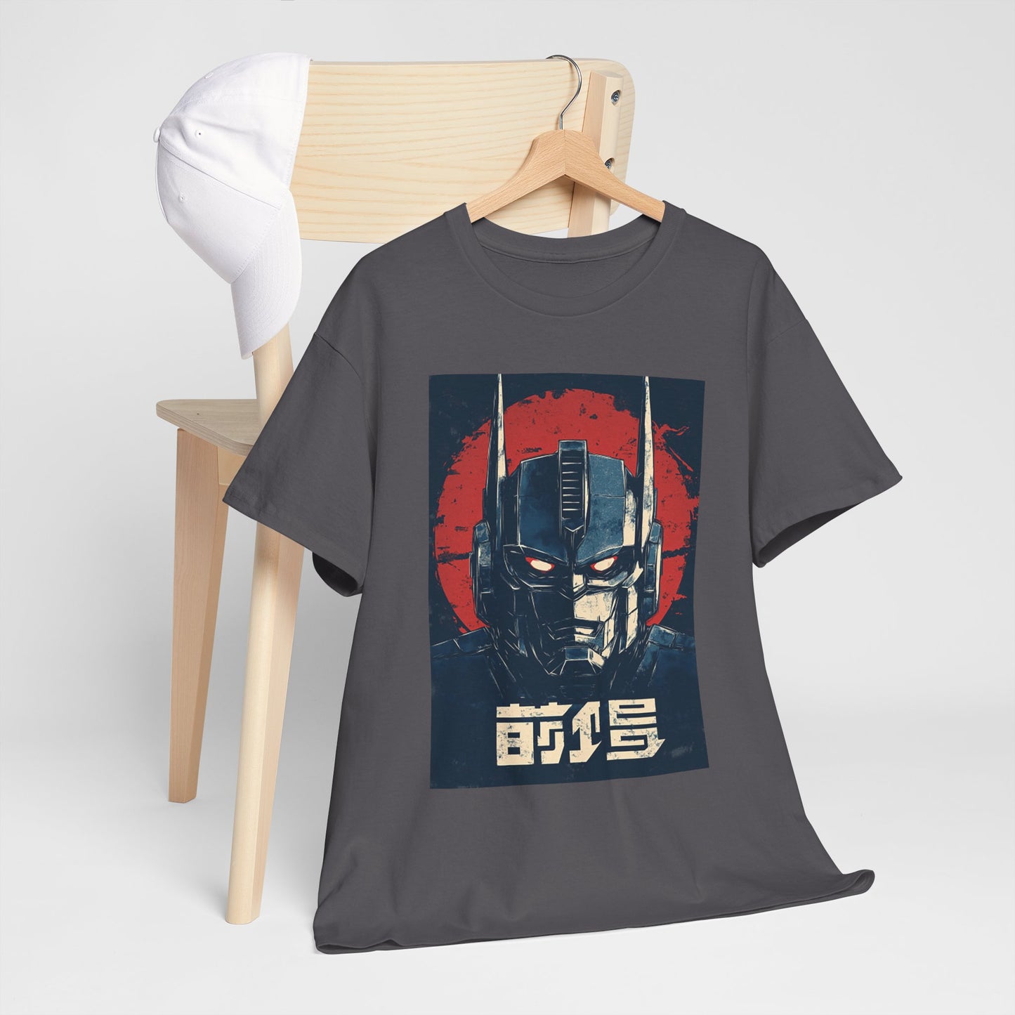 Vintage Style Robot Helmet Unisex Heavy Cotton Tee