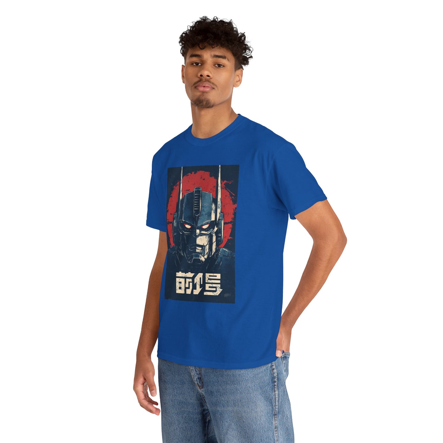 Vintage Style Robot Helmet Unisex Heavy Cotton Tee