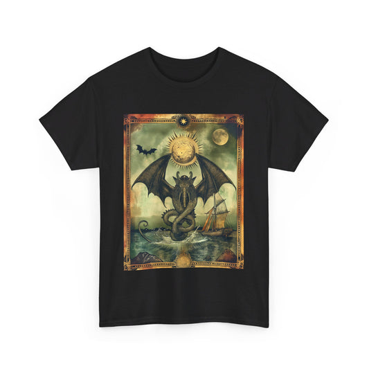 Fitzboyzprintz - Cthulu Tarot Card Unisex Heavy Cotton Graphic Tee