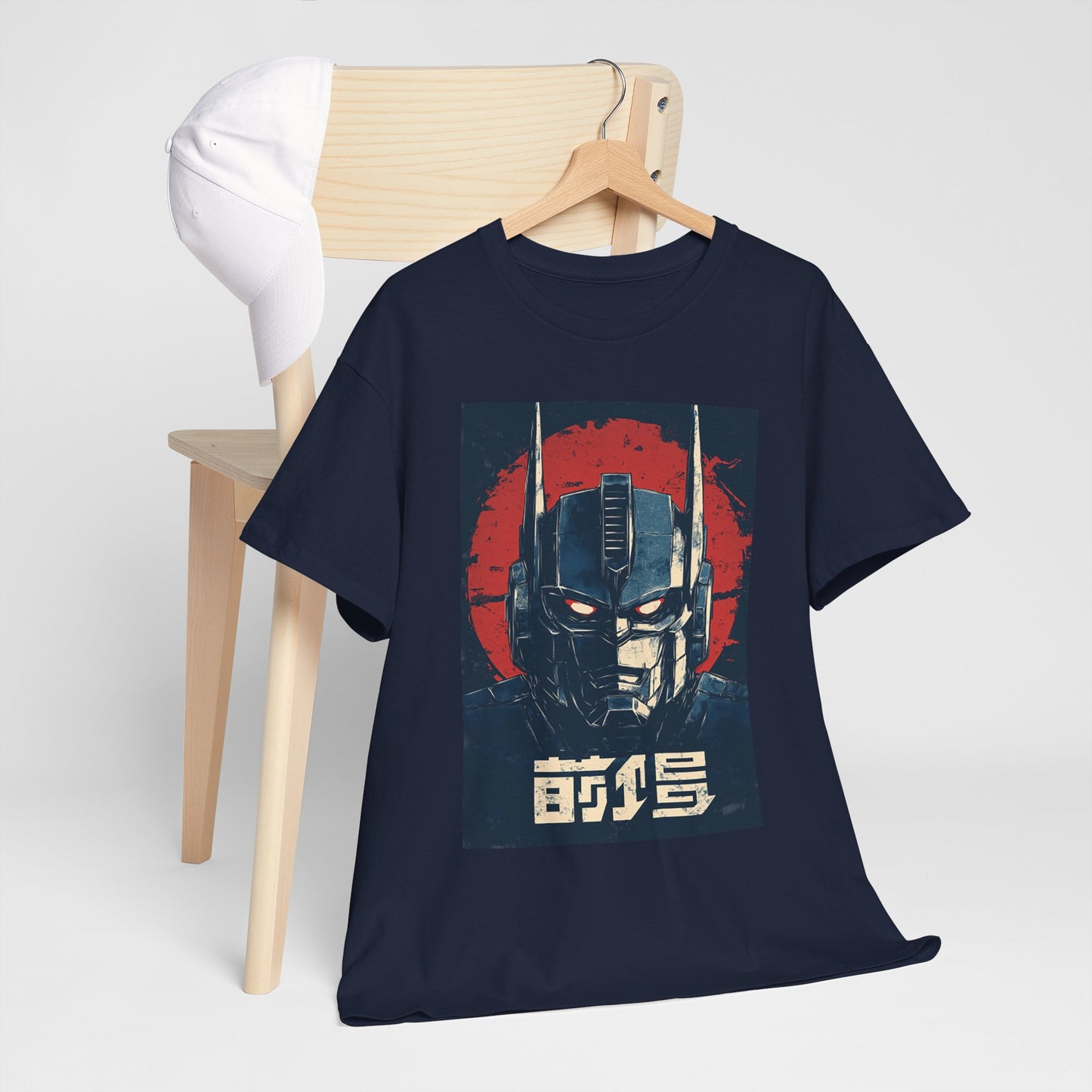 Vintage Style Robot Helmet Unisex Heavy Cotton Tee