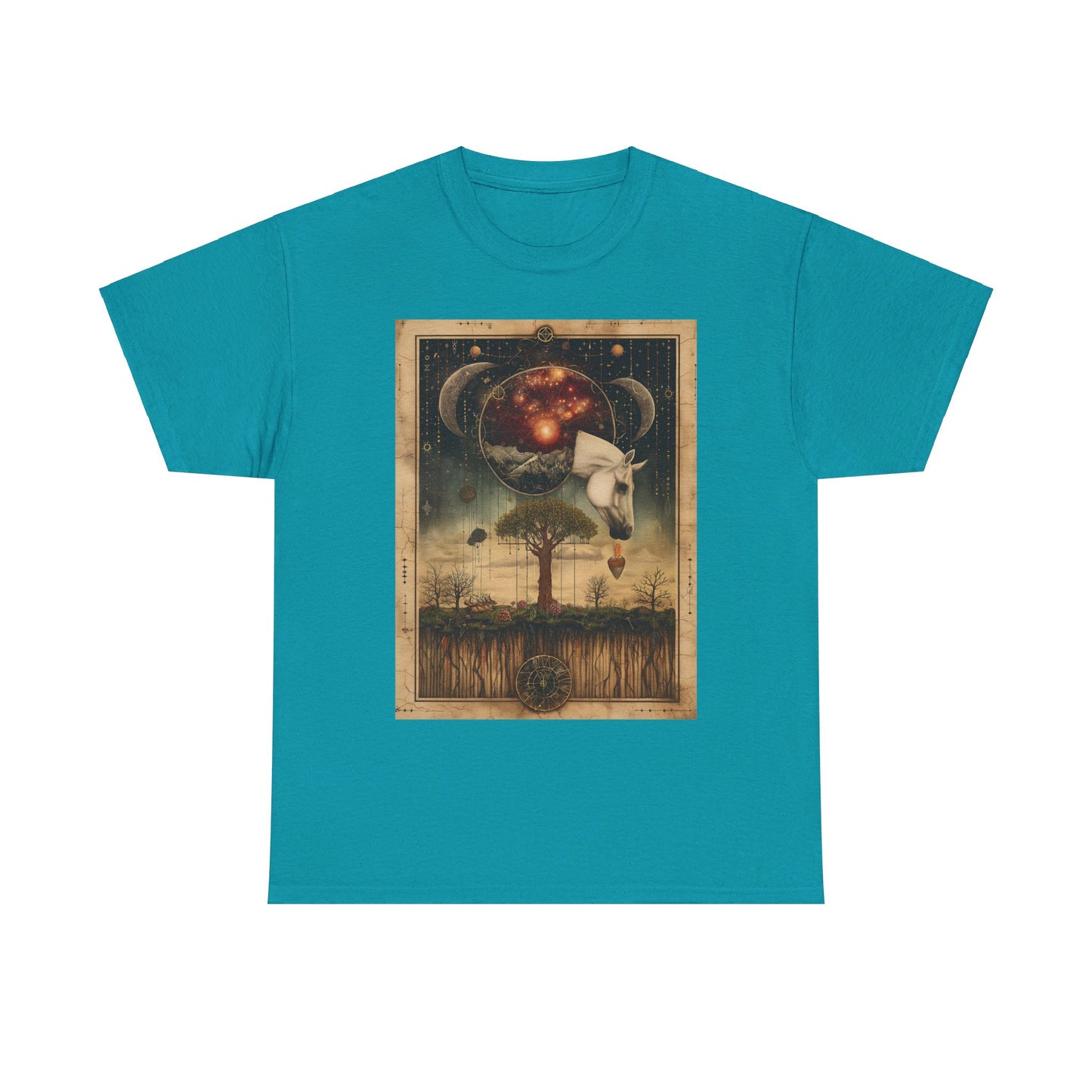 Fitzboyzprintz "Unicorn Tarot" Unisex Heavy Cotton Graphic Tee