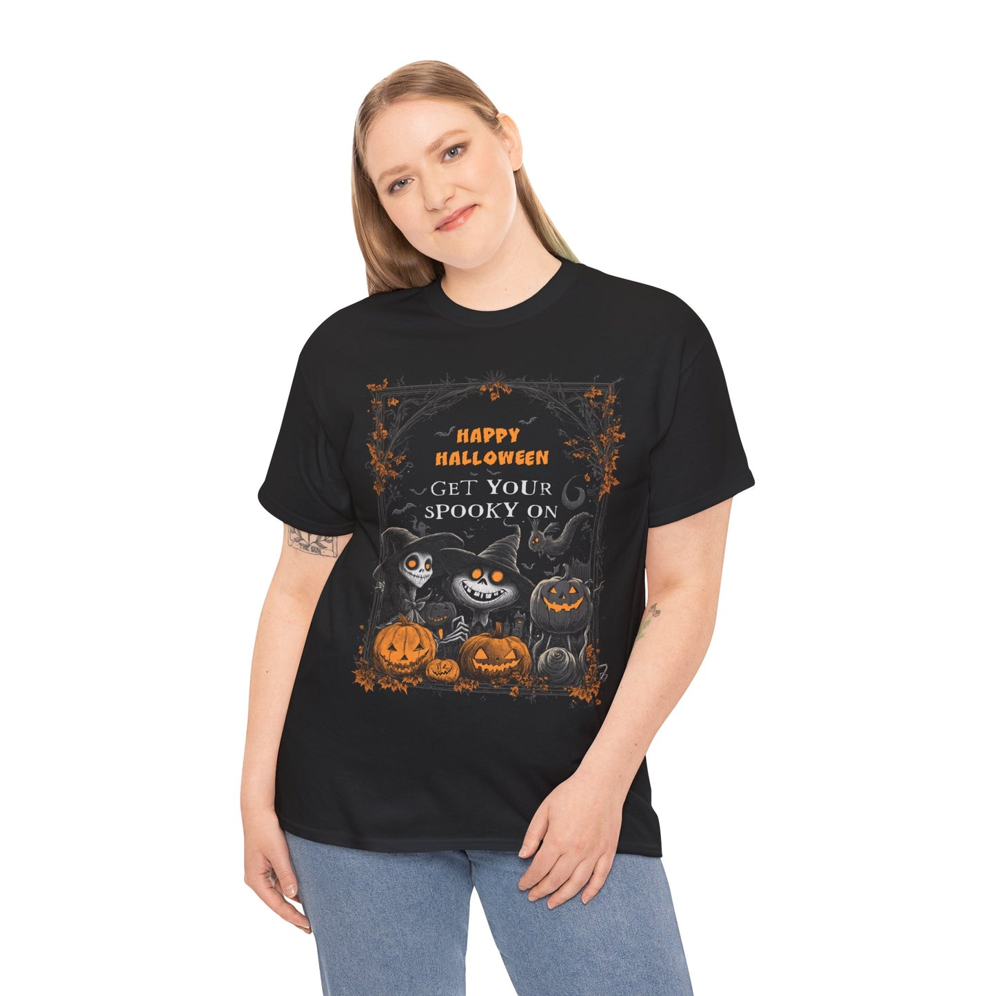 Fitzboyzprintz Halloween Get Your Spooky On Unisex Heavy Cotton Tee