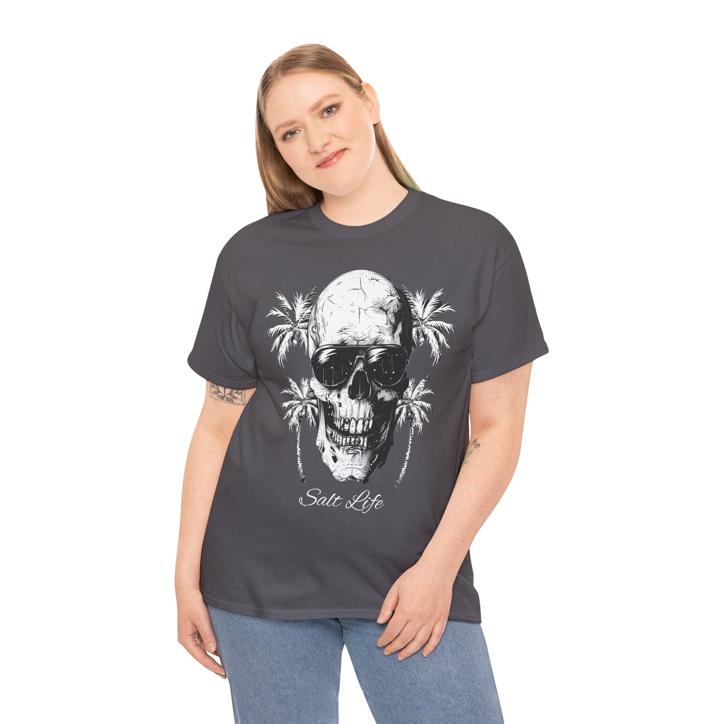 Salt Life Skull Beach Vibes Unisex Heavy Cotton Tee