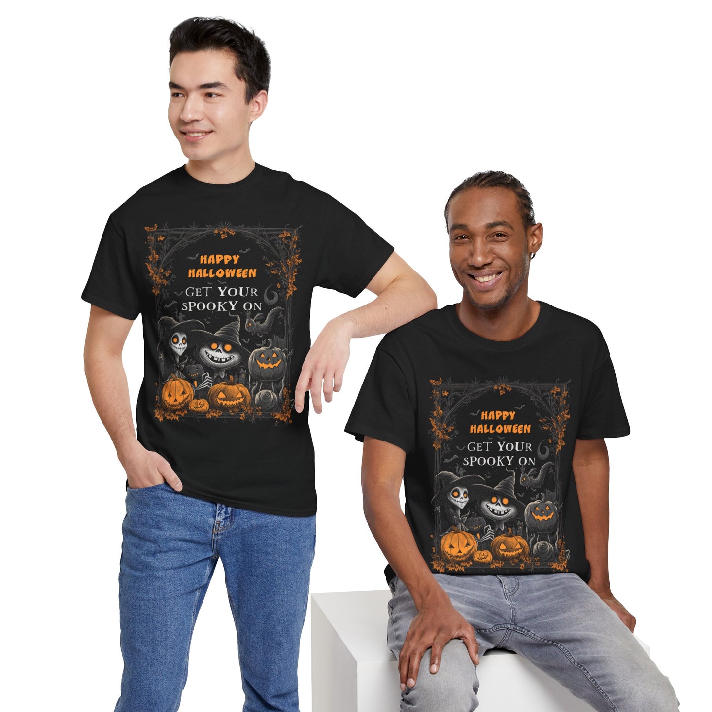 Fitzboyzprintz Halloween Get Your Spooky On Unisex Heavy Cotton Tee
