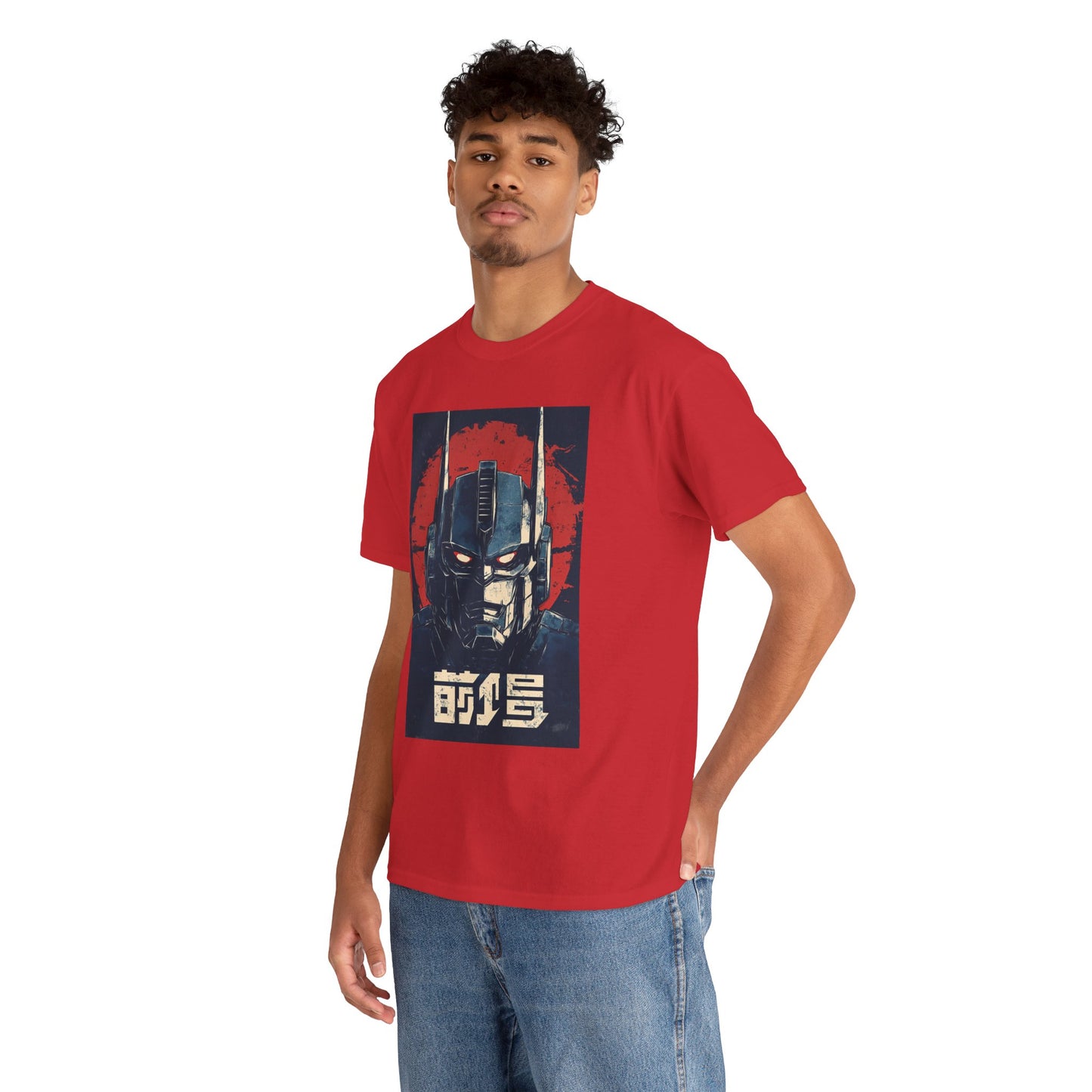 Vintage Style Robot Helmet Unisex Heavy Cotton Tee